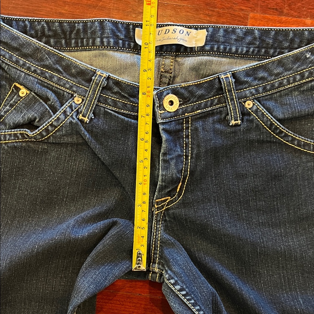 Womens 32 Hudson Straight leg dark blue jeans - Picture 3 of 11